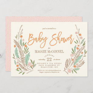 Sweet Sprigs Gender Neutral Baby Shower Invitation