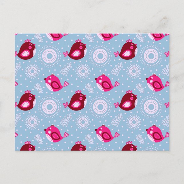 Sweet Spring Birds Postcard (Front)
