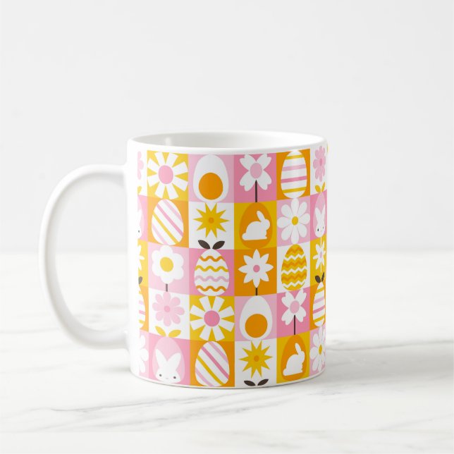 Sweet Spring Easter Patchwork  Coffee Mug (Left)