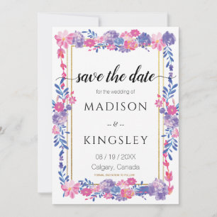 Sweet Spring Floral Abstract Save the Date CARD