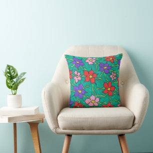 Sweet Spring Greenery Floral Cushion
