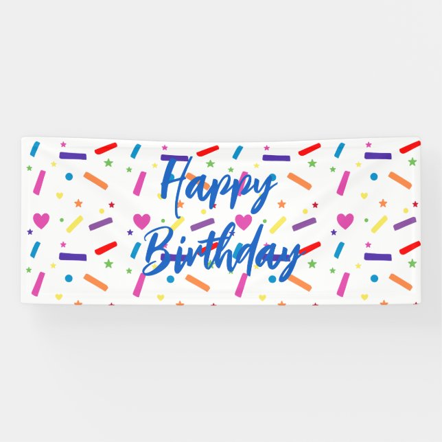 Sweet Sprinkle Birthday Party Theme Banner (Horizontal)