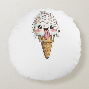 Sweet Sprinkles Graphic Youth Tee Round Cushion