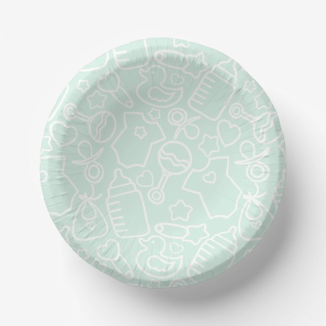 Sweet Sprinkles Green Paper Plate (Front)