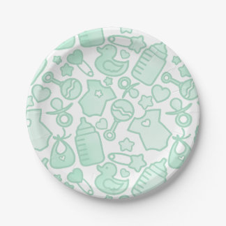 Sweet Sprinkles Ombre Green Paper Plate