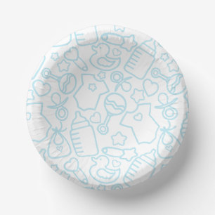 Sweet Sprinkles White Blue Paper Plate