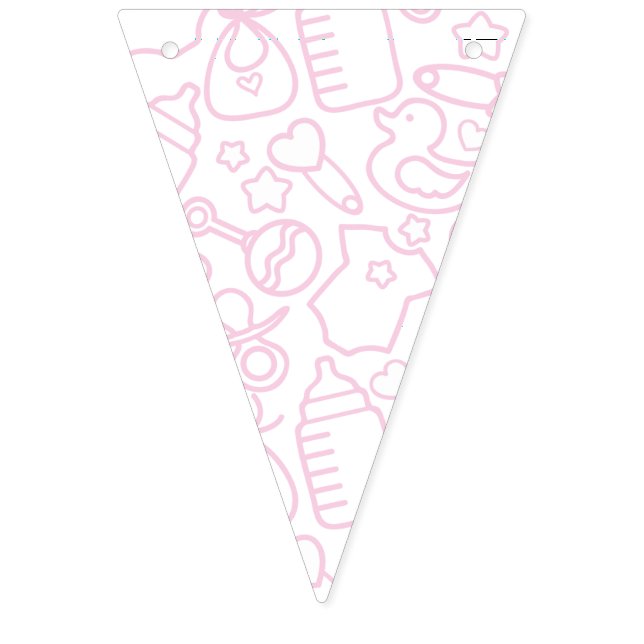 Sweet Sprinkles White Pink Bunting (First Flag)