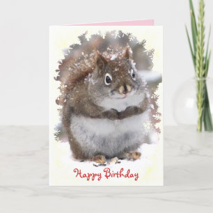 Sweet Squirrel Birthday Card