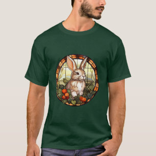 Sweet Stained Glass Bunny Rabbit T-Shirt