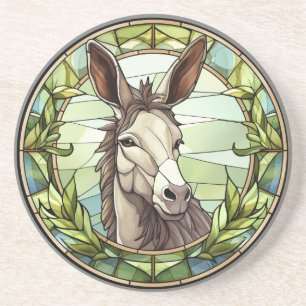 Sweet Stained Glass Donkey Coaster