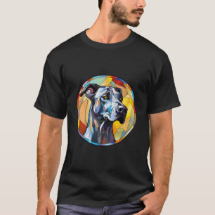 Sweet Stained Glass Great Dane Dog T-Shirt