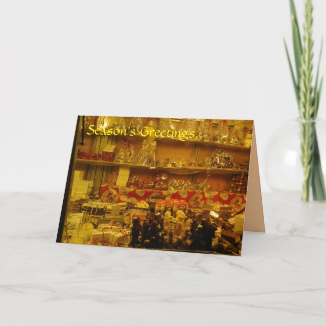 Sweet Stall at German Christmas Market, Manchester Holiday Card (Front)