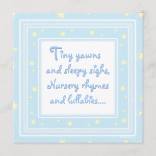 Sweet Stars Blue Baby Shower Invitation