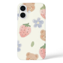 Sweet Strawbear Charm Phone Case for Iphone