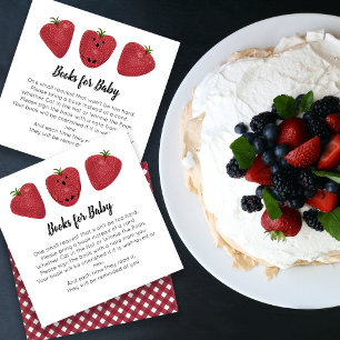 Sweet strawberries Books for Baby Enclosure Card