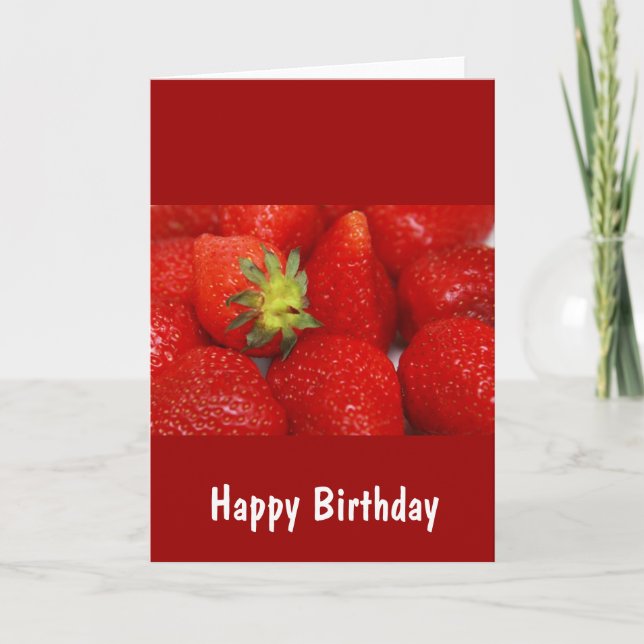 Sweet Strawberries Card (Front)