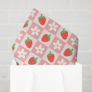 Sweet Strawberries & Flowers Tissue Paper
