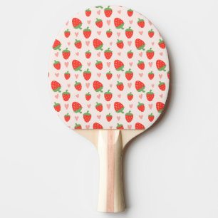 Sweet Strawberries & Hearts Ping Pong Paddle 