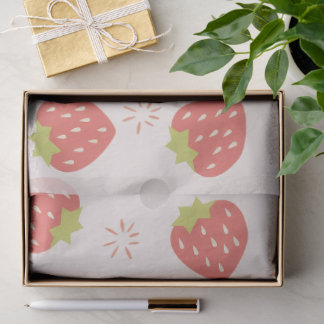 Sweet Strawberries Pattern Tissue Paper