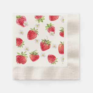 Sweet Strawberry Baby Shower  Napkin