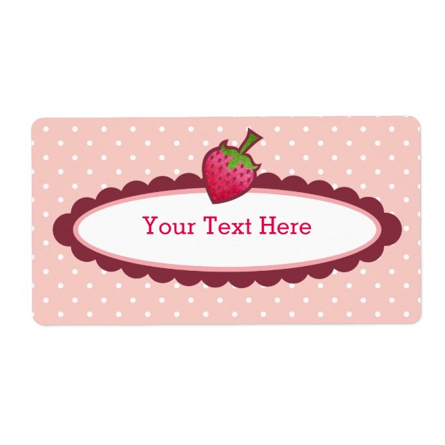 Sweet Strawberry Bookplates Labels (Front)