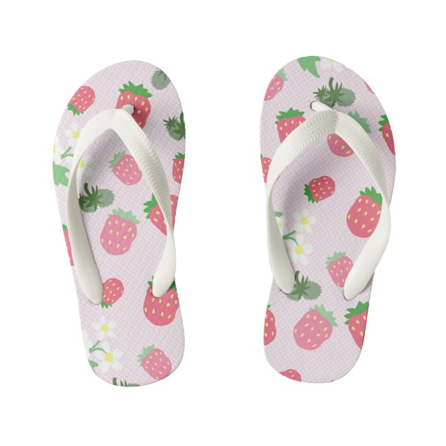 Sweet Strawberry. Kid's Flip Flops (Footbed)