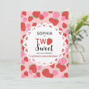 Sweet Strawberry Lace Invitation