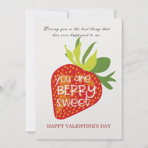 Sweet Strawberry Personalised Valentine's Day Card