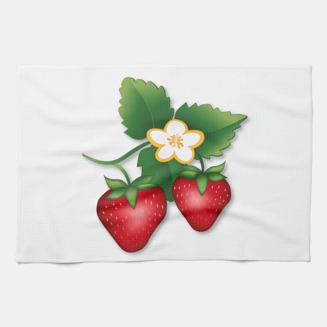 Sweet Strawberry Shortcake Tea Towel (Horizontal)