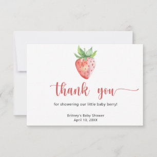 Sweet strawberry - thank you card
