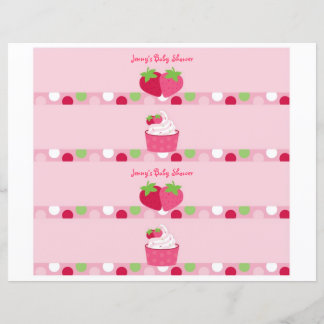 Sweet Strawberry Water Bottle Labels
