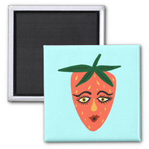 Sweet Strawberry Whimsical Magnet