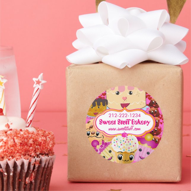 Sweet Stuff Candy Cake Cookies and Cupcake Sticker (Party)