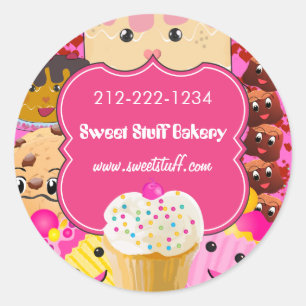 Sweet Stuff Candy Cake Cookies and Cupcake Sticker
