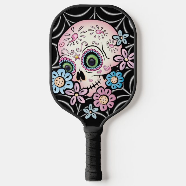 Sweet Sugar Skull Pickleball Paddle (Front)