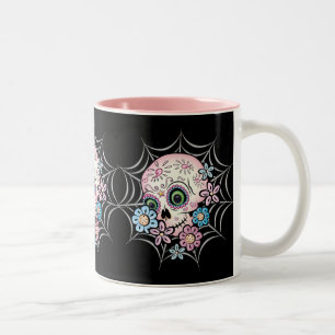 Sweet Sugar Skull Two-Tone Coffee Mug
