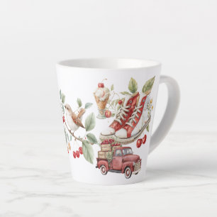 Sweet Summer Cherries Latte Mug