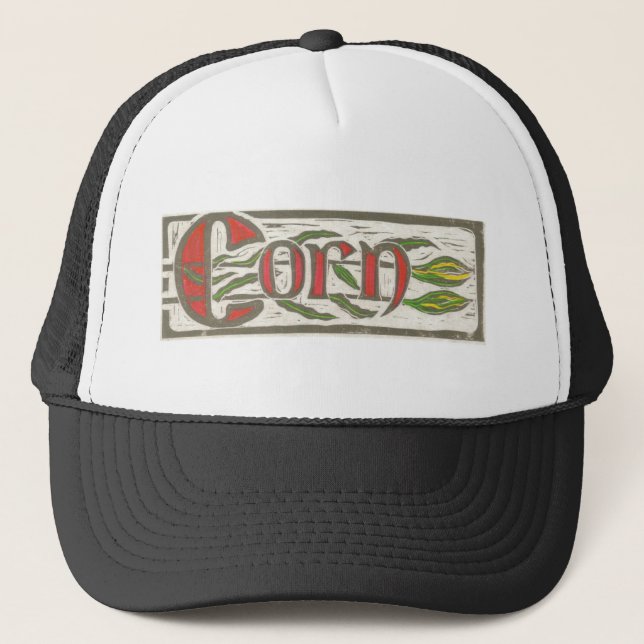 Sweet Summer Corn Blockpring Trucker Hat (Front)