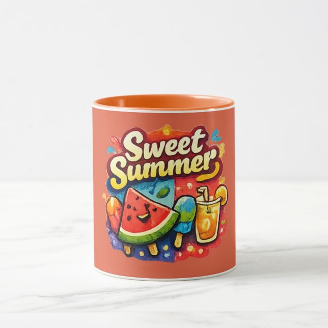 Sweet Summer – Cute Sunshine Graphic  Mug (Center)