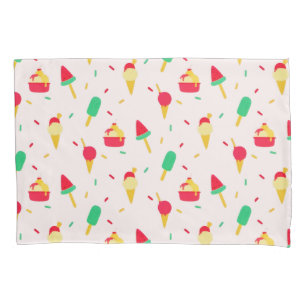 Sweet Summer Fun Rainbow Ice Cream Sprinkles Pillowcase