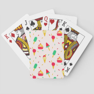 Sweet Summer Fun Rainbow Ice Cream Sprinkles Playing Cards