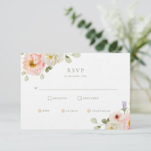 Sweet Summer Garden Wedding RSVP Invitation