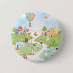 Sweet summer paradise! 6 cm round badge
