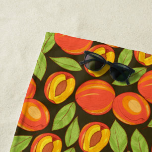 Sweet Summer Peach Pattern Beach Towel