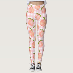 Sweet Summer Peach Pattern Large  Leggings