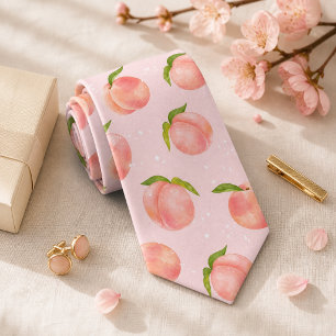 Sweet Summer Peach Pattern Large  Tie