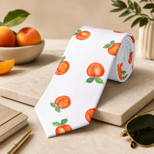 Sweet Summer Peach Pattern Large  Tie