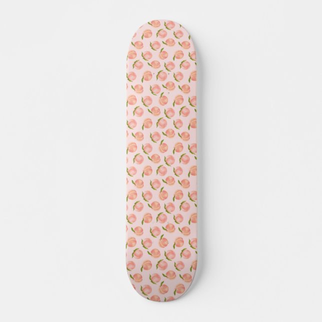Sweet Summer Peach Pattern Skateboard (Front)