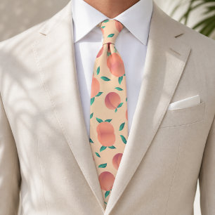 Sweet Summer Peach Pattern Tie