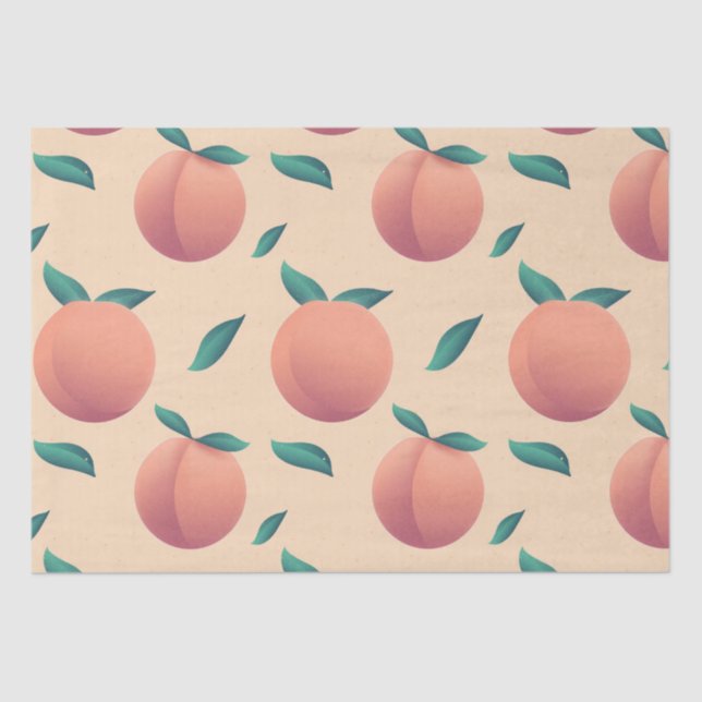 Sweet Summer Peach Pattern Tissue Paper (Front)
